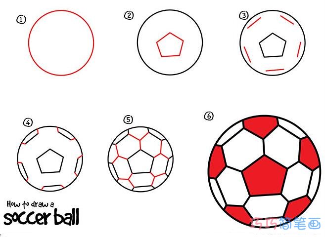 足球简笔画，简单又好看的绘制指南