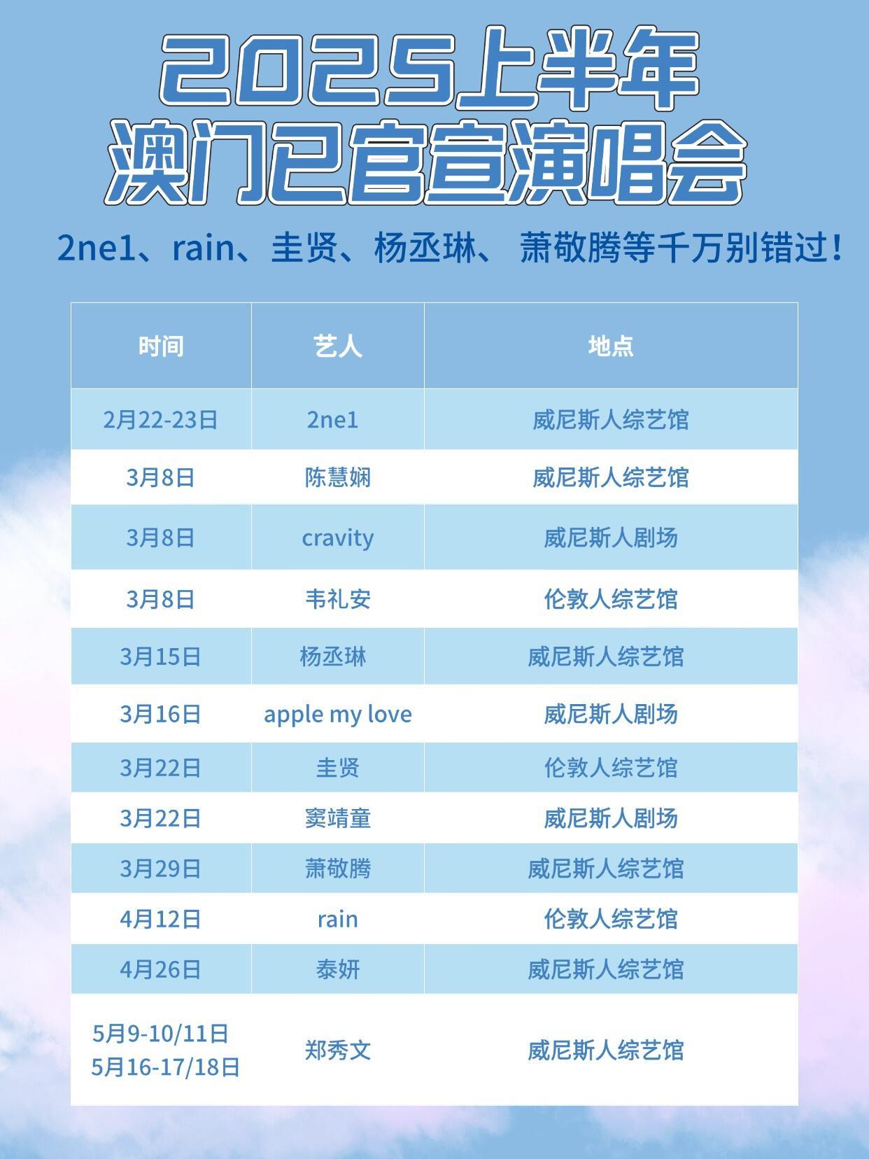 澳门6月演唱会一览表大全，视频播放全攻略澳门6月演唱会一览表大全视频播放全部回放